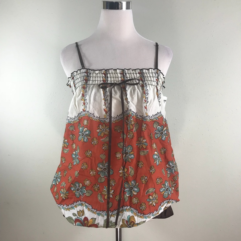 Floral print bra strap tunic